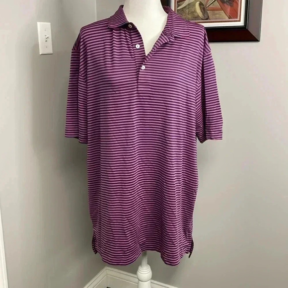 Peter Millar Summer Comfort Short Sleeve Polo Mens Size Large - Picture 1 of 7